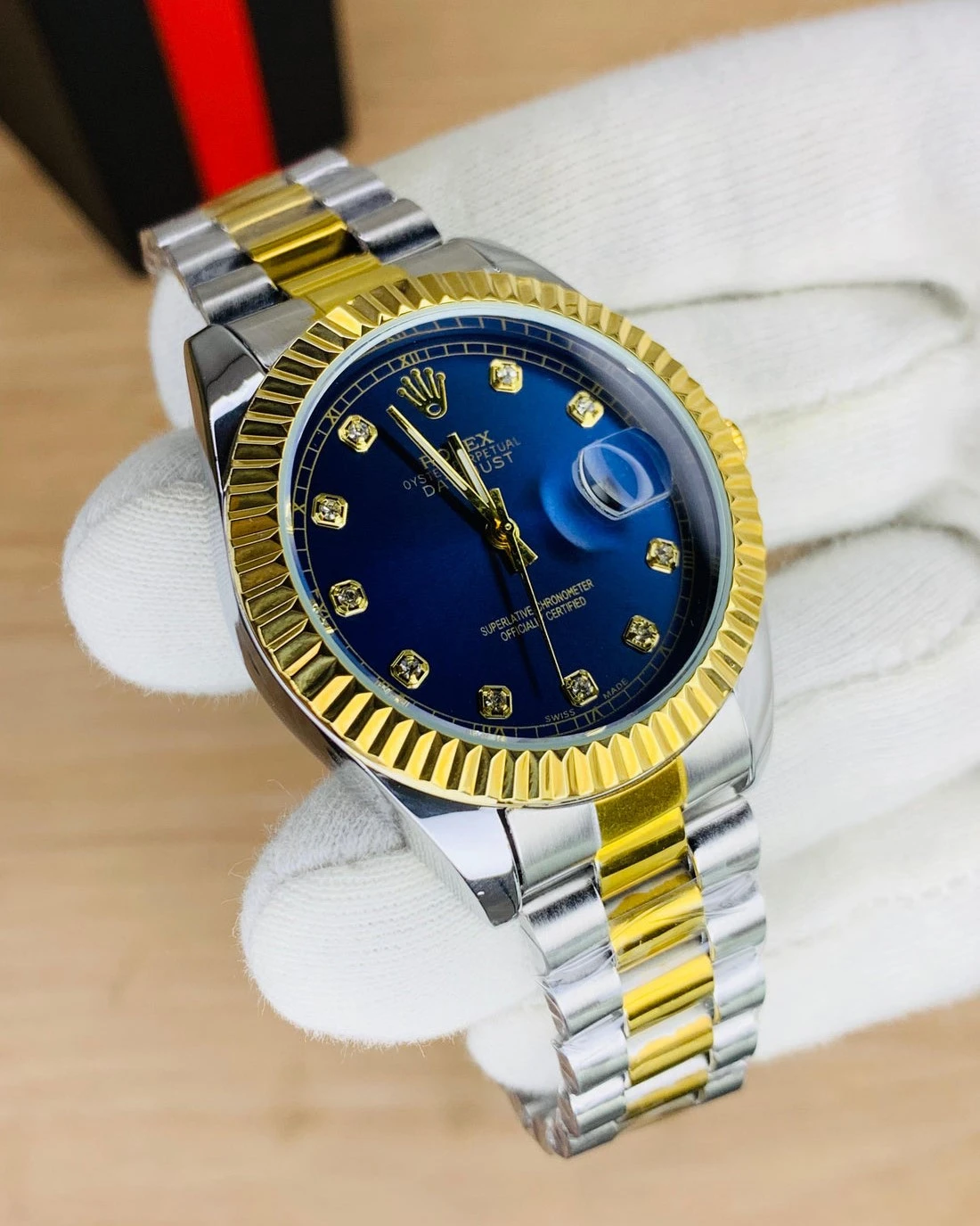 Luxury Royal Blue & Gold Watch – A Timeless Masterpiece